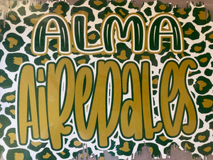 Leopard Background Airedales/Dragons