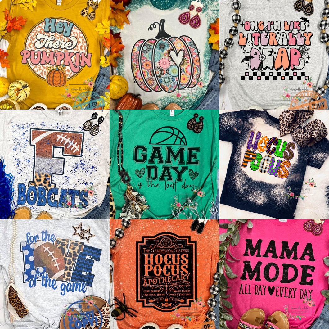 Football/fall/Halloween pre-order