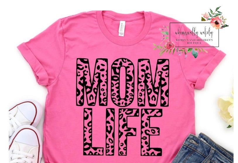 Mom life leopard (black)