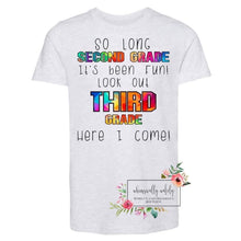 Load image into Gallery viewer, So long (insert grade) customizable tee (black letters)
