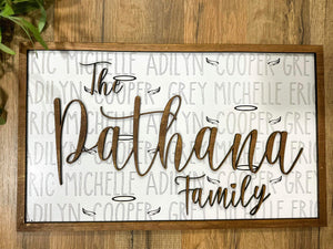 Custom family name sign