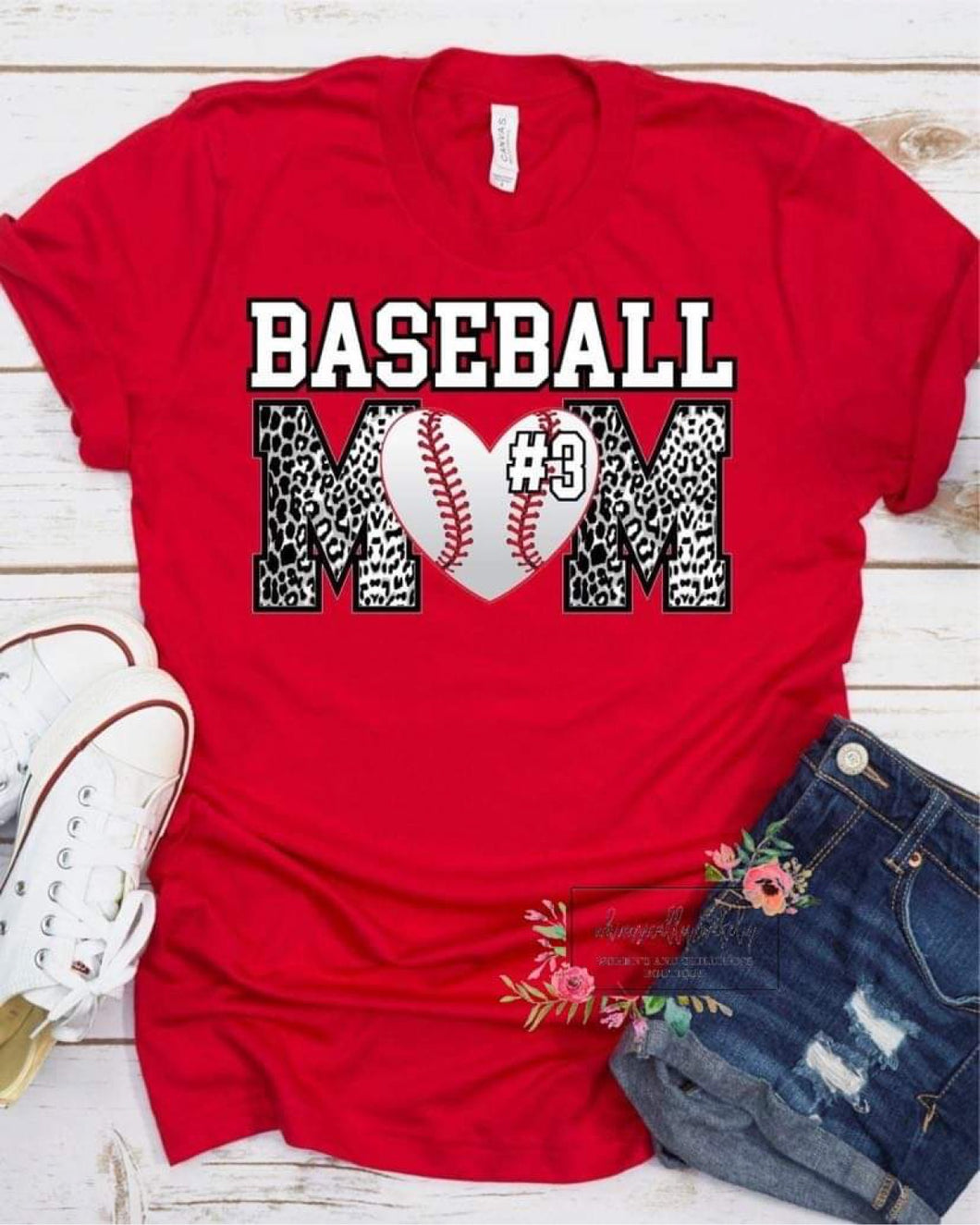Baseball Mom (leopard print)