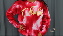 Load image into Gallery viewer, Customizable tie dye name/team sweatshirts
