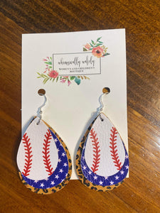 Baseball/Leopard/Star Earrings