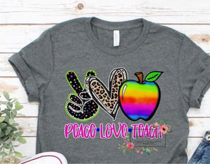 Peace Love Teach (apple)