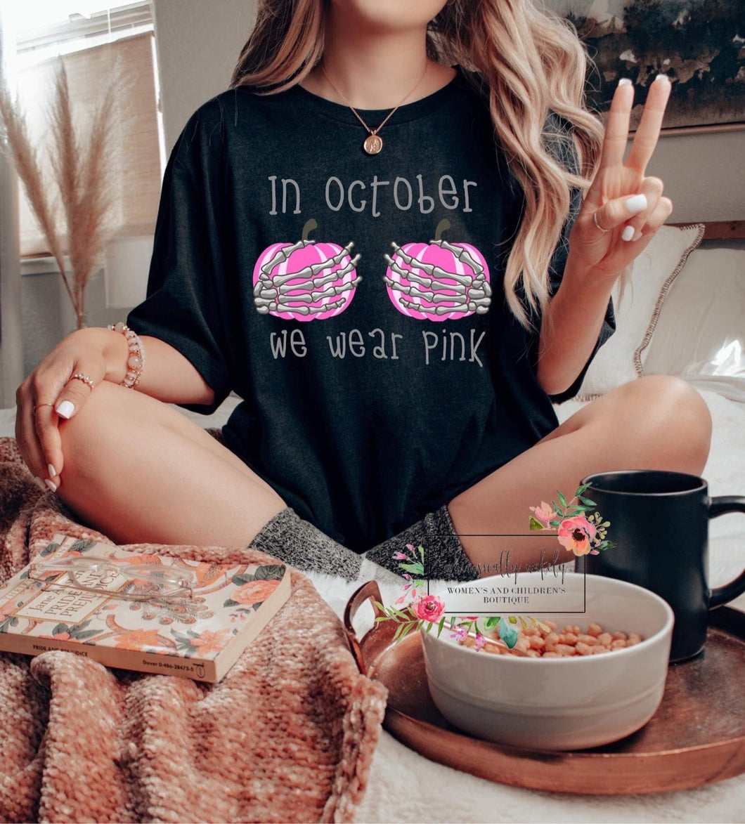 In October We Wear Pink (pink pumpkins)