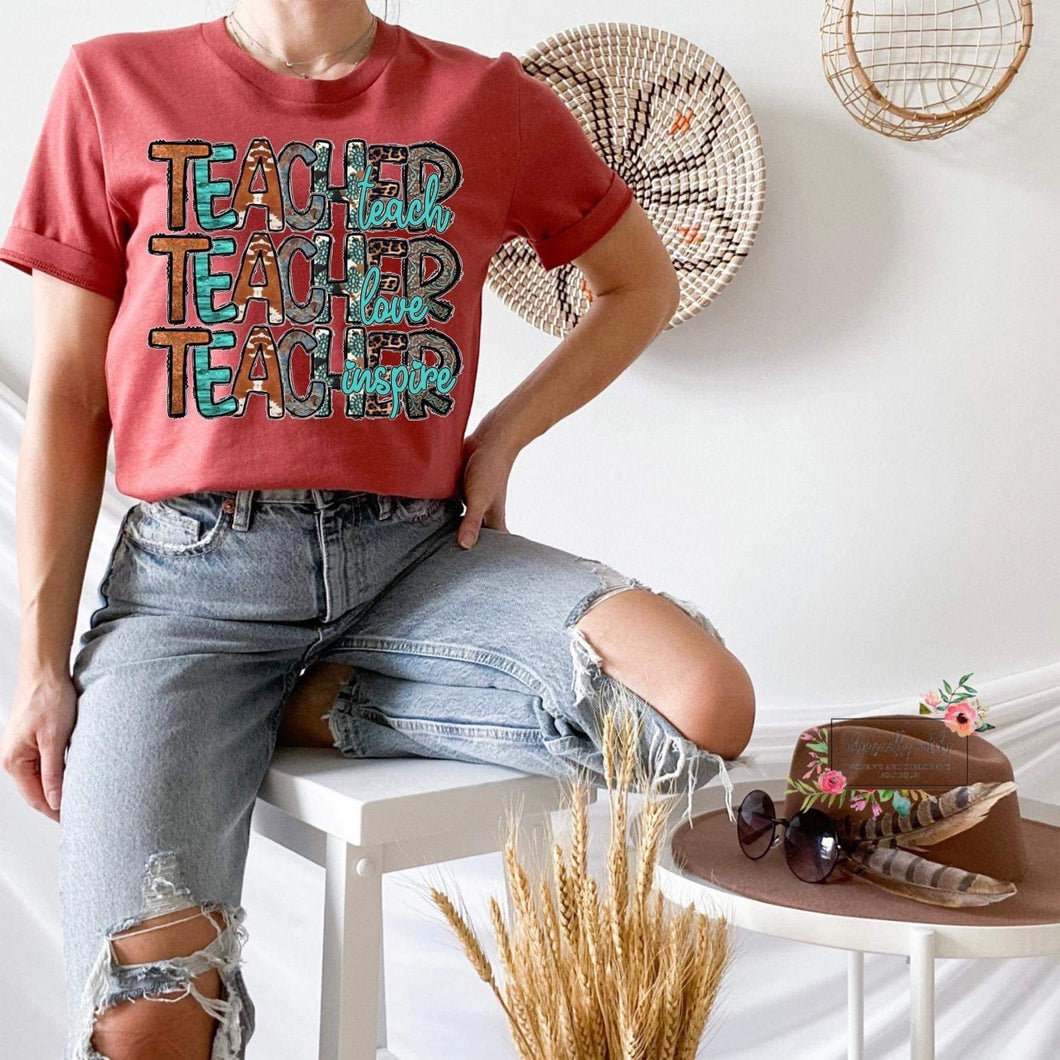 Teacher Western Print