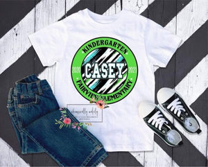 Green stripes end of the year autograph shirt