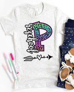 Rainbow leopard grade t-shirts