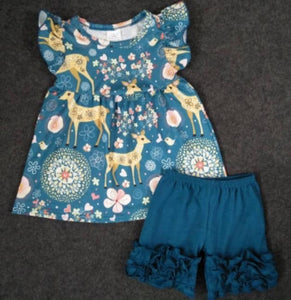 Woodland floral short set