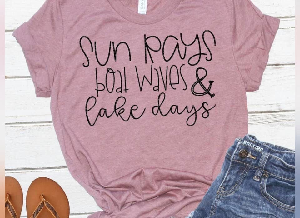Sun rays & boat waves (white lettering though)