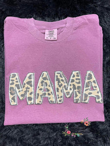 Mama (leopard bubble letters)