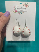 Load image into Gallery viewer, Baseball earrings
