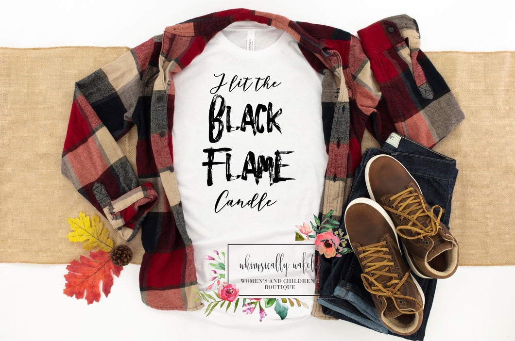 Hocus pocus “I lit the black flame candle” tee