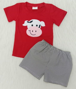 Cow short set (boys)