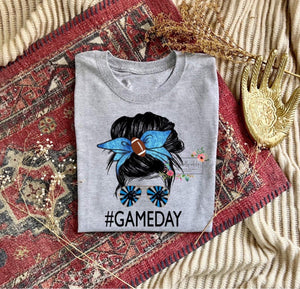 Messy Bun Game Day Tee (multiple teams)