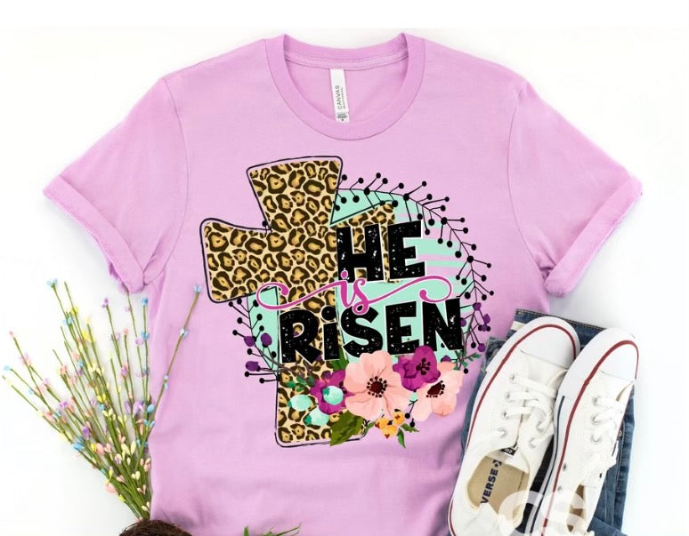 He is risen leopard cross