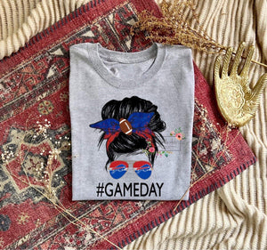 Messy Bun Game Day Tee (multiple teams)