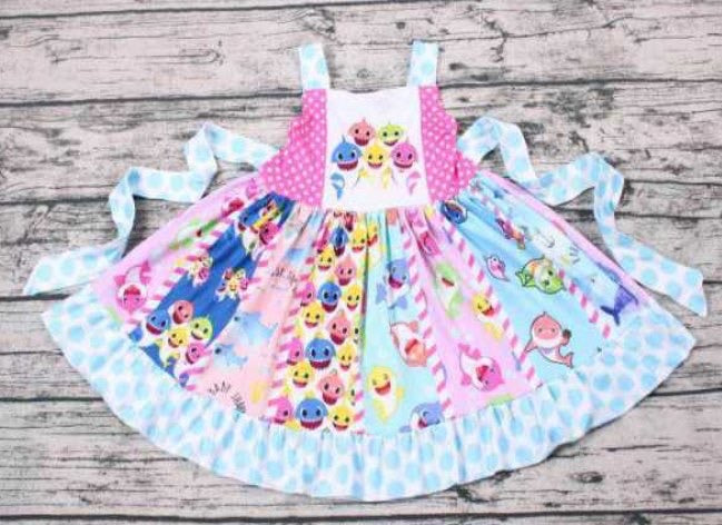 Baby shark twirl dress