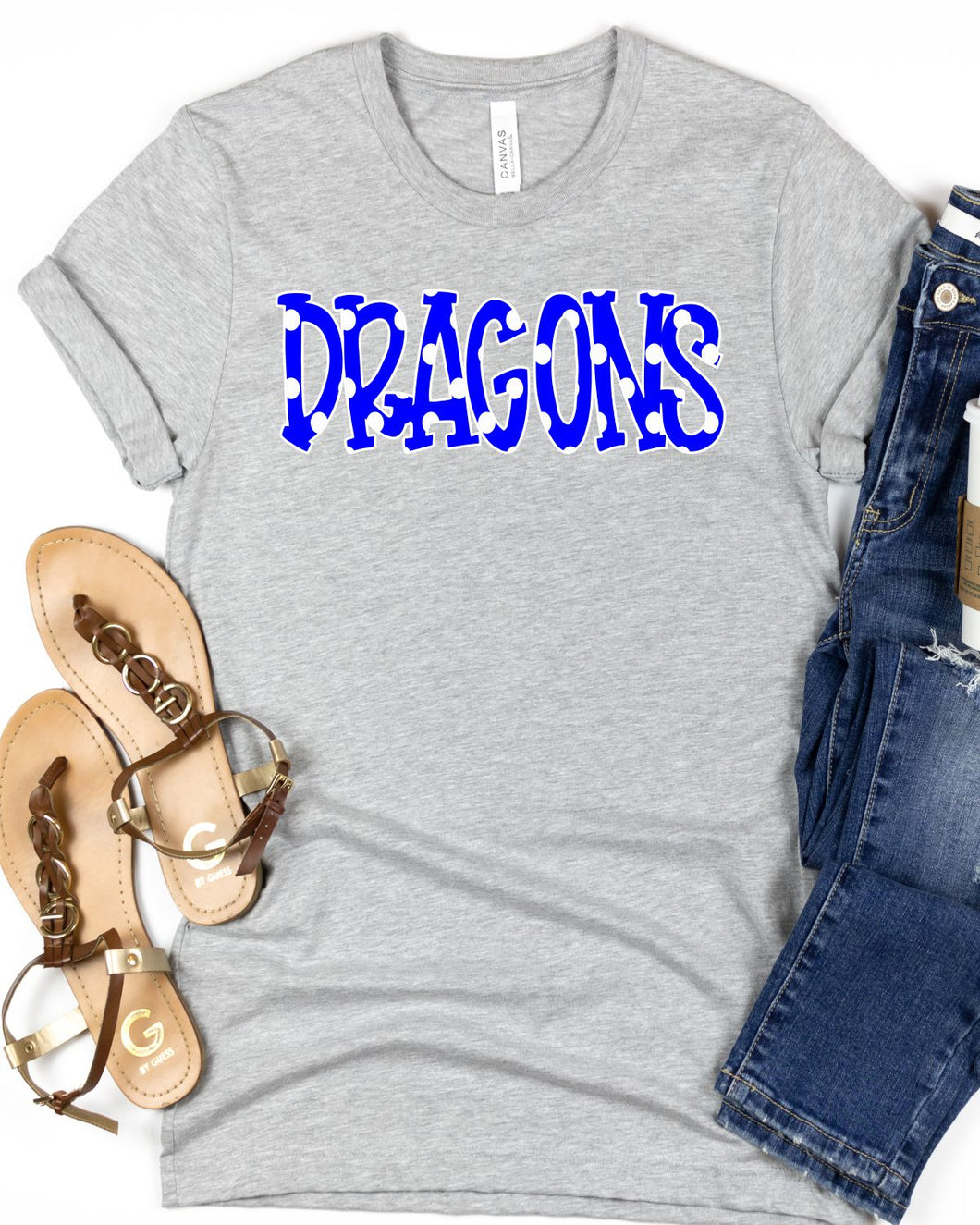 Dragons polka dot