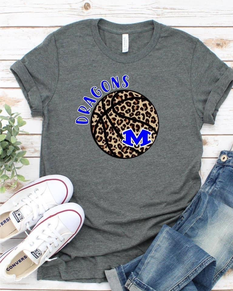 Leopard basketball (custom school tees)
