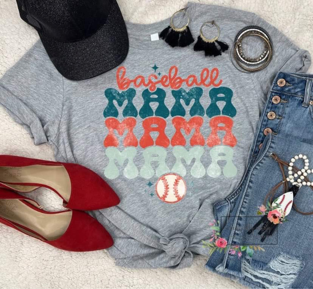 Retro Baseball Mama