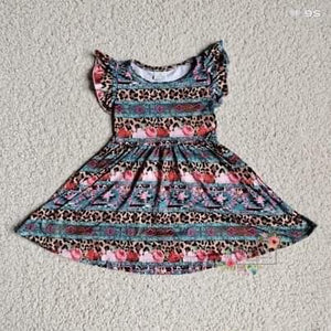 Tribal Floral Leopard Dress