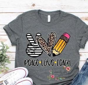 Peace Love Teach (pencil)