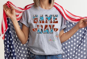 Game day (cow,turquoise,football)