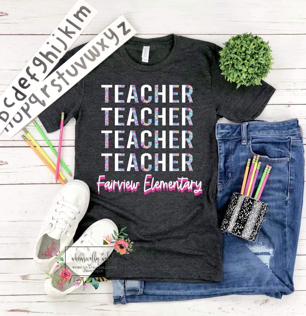 Customizable teacher school shirt