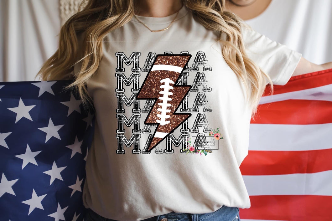 Football mama lightening bolt