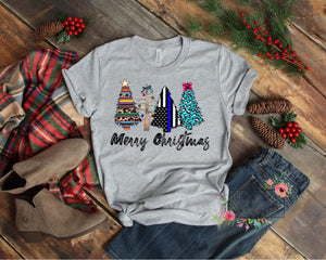 Merry Christmas Back The Blue Trees