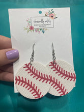 Load image into Gallery viewer, Baseball earrings
