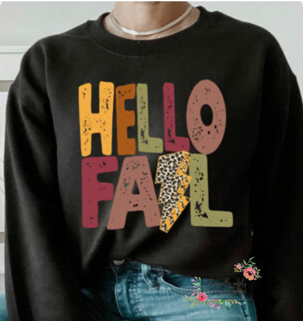 Hello fall lightening bolt