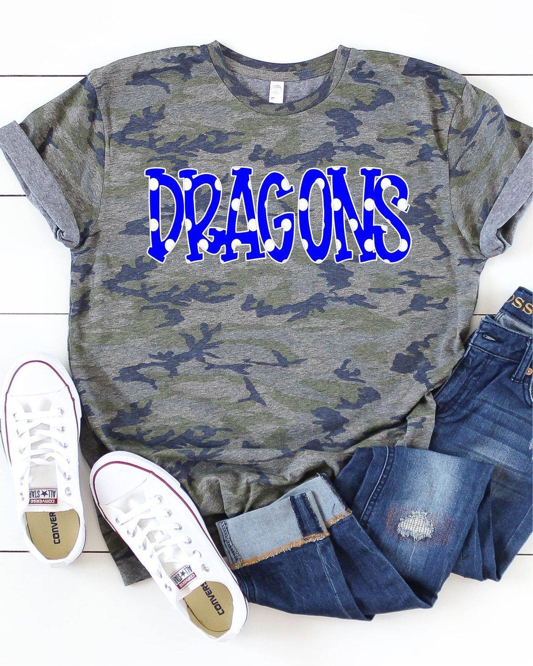 Custom team polka dot tees