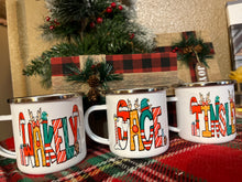 Load image into Gallery viewer, Christmas custom tin mug
