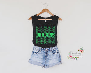 Dragons repeated  (accent color may be changed)