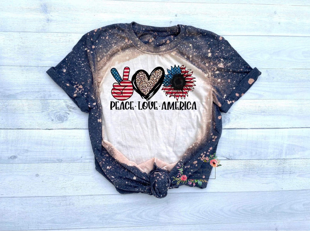 Peace Love America (bleached)