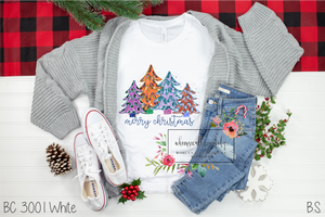Merry Christmas trees rainbow leopard