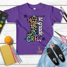 Load image into Gallery viewer, Multicolor leopard print back to school tees
