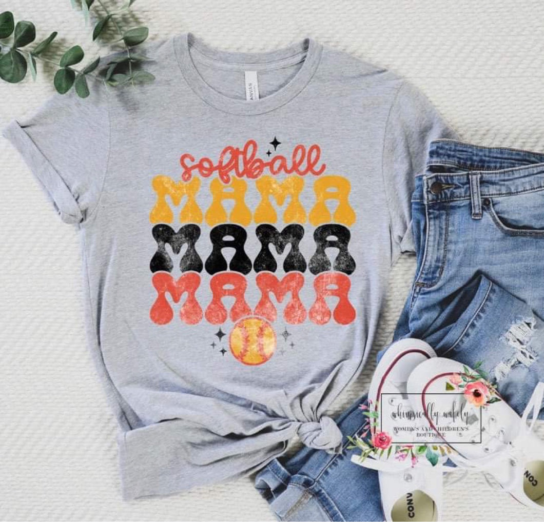 Retro Softball Mama