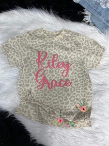 Kids Customizable Leopard Tee
