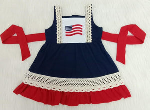 Embroidered flag dress