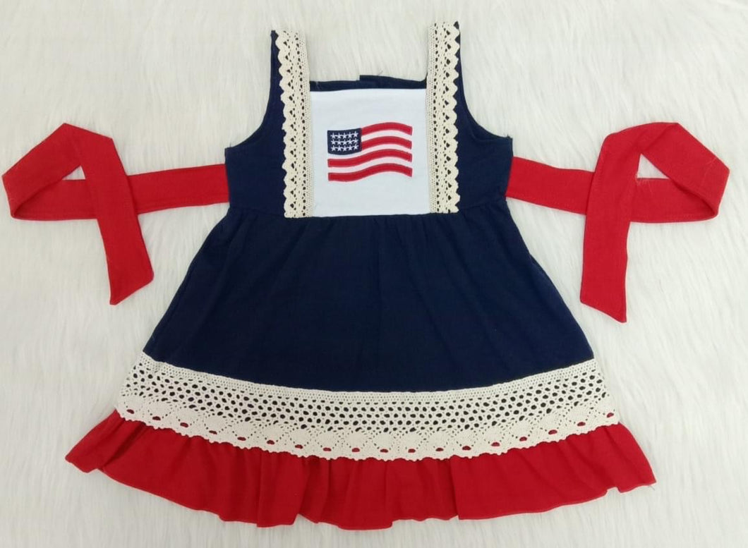 Embroidered flag dress