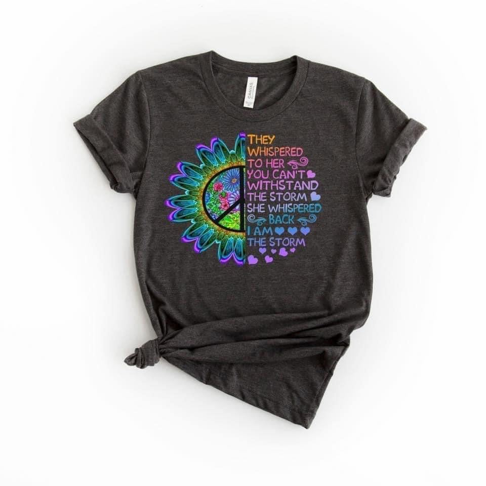 You can withstand the storm peace sign