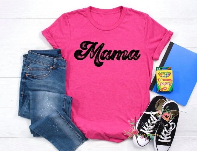 Mama black cursive