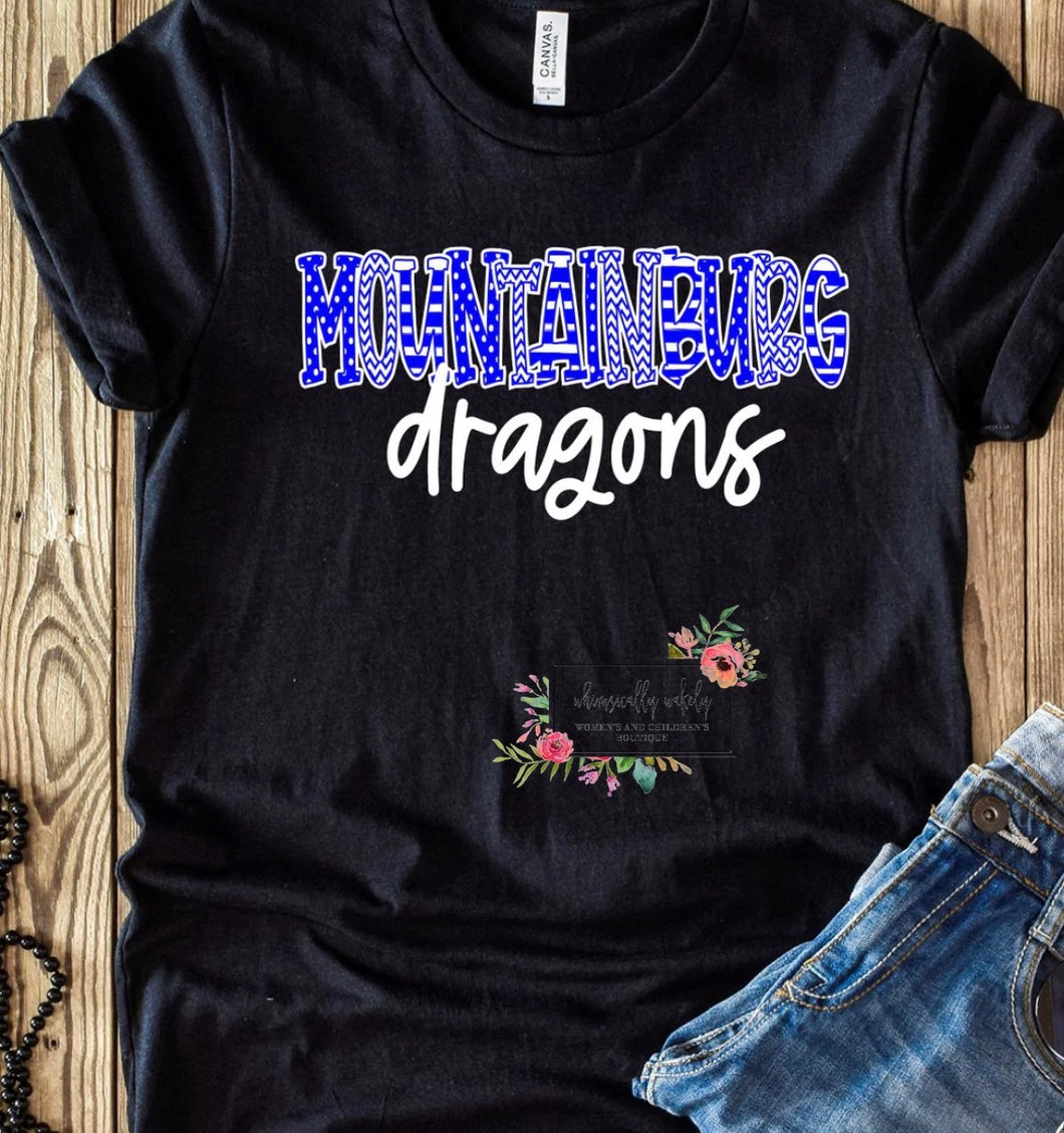 Mountainburg Dragons polka dot