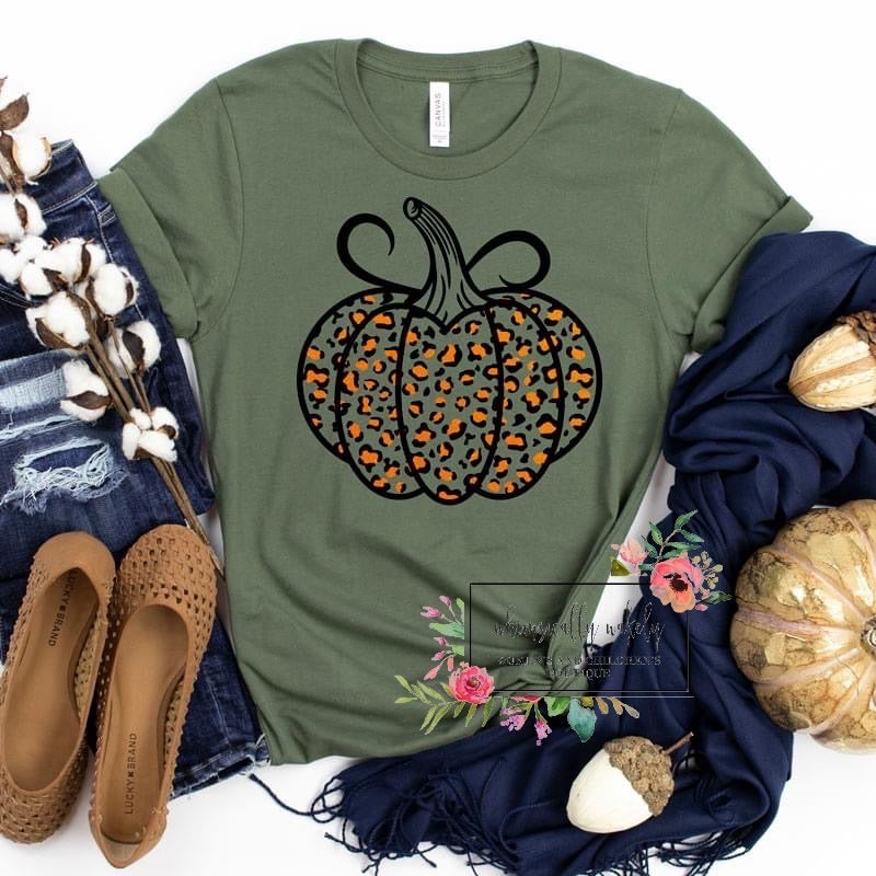 Cheetah pumpkin tee