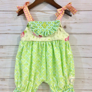 Yoke Top Romper-Sea of Glass
