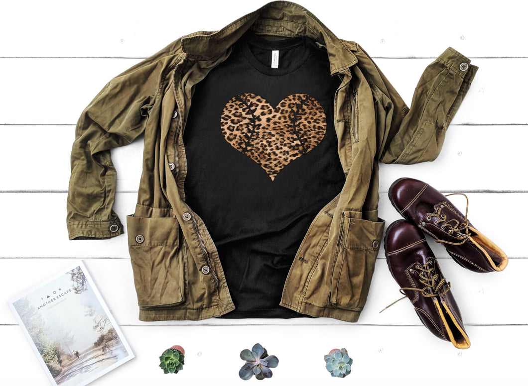 Leopard baseball heart
